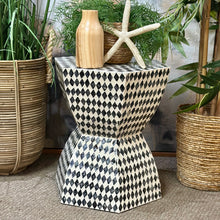 Load image into Gallery viewer, Black/White Hexagon Stool
