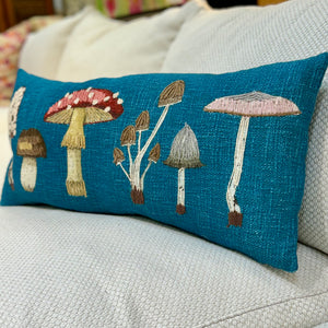 Embroidered Mushroom Lumbar