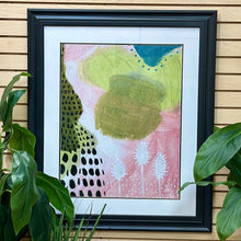 Load image into Gallery viewer, Pink/Green Abstract II Framed Art
