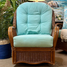 Load image into Gallery viewer, Aqua/Rattan Swivel Rocker
