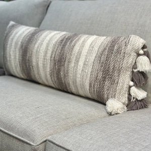 Grey/White Tassles Lumbar