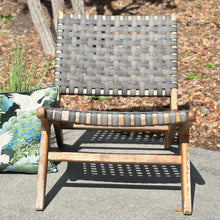 Load image into Gallery viewer, Gray Strap Outdoor Chair
