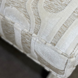 Ivory/Taupe Print Stool