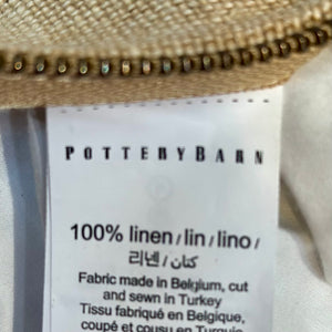 PB Tan Linen & Down Pillow
