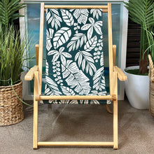 Load image into Gallery viewer, Sling Back Tropical Print Chair
