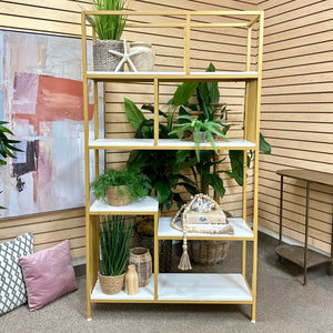 White/Gold Modern Shelf