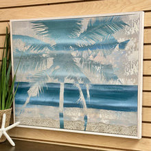 Load image into Gallery viewer, Framed Blue Palm Art
