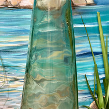 Load image into Gallery viewer, Tall Aqua Glass Vase
