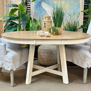 Two-toned Pedestal Dining Table