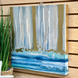 Blue/Gold Canvas Abstract I