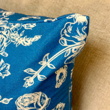 Load image into Gallery viewer, Blue Floral Down Pillow
