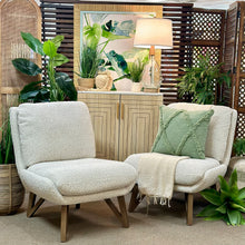 Load image into Gallery viewer, Modern Oatmeal Slipper Chair
