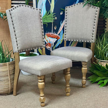 Load image into Gallery viewer, Nailhead Grey  Dining Chair
