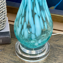 Load image into Gallery viewer, Aqua Blown Glass Lamp
