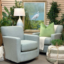 Load image into Gallery viewer, Sage Pinstripe Swivel Glider
