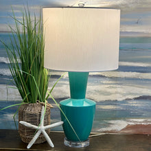 Load image into Gallery viewer, Turquoise Ceramic Lamp
