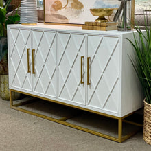 Load image into Gallery viewer, 50&quot; White &amp; Gold Cabinet
