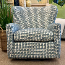 Load image into Gallery viewer, Blue &amp; Ivory Swivel Glider
