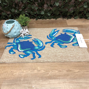 Indoor/Outdoor Blue Crabs Rug