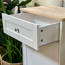 Load image into Gallery viewer, White Cabinet w/ Waste Can Storage
