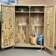 Load image into Gallery viewer, Carved Mango Wood Armoire
