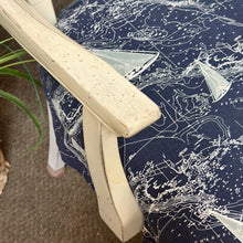Load image into Gallery viewer, Ivory Dining Arm Chair w/ Sailboat Cover
