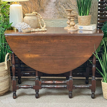 Load image into Gallery viewer, Dark Wood Gate Leg Table
