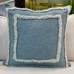 Sky Blue & White Pillow