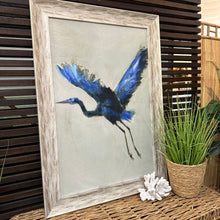 Load image into Gallery viewer, Blue Marsh Bird In Flight I

