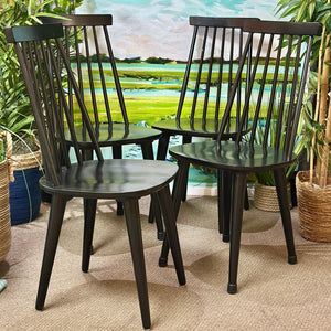 Black Slat Dining Chair
