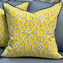 Load image into Gallery viewer, Yellow Trellis Down Pillow
