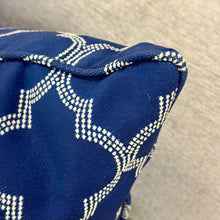 Load image into Gallery viewer, Quatrefoil Blue Down Pillow
