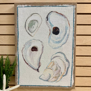 Shell Art on Burlap I