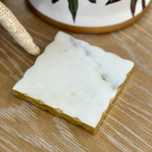 Load image into Gallery viewer, S/4 Gold/Marble Coasters
