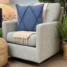 Load image into Gallery viewer, Light Blue Bassett Swivel Chair
