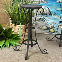 Load image into Gallery viewer, LG Blk Iron Side Table
