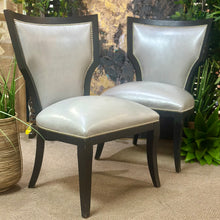 Load image into Gallery viewer, Grey Leather-Like Dining Chair
