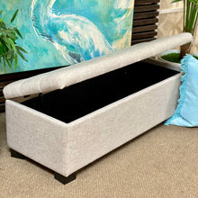 Load image into Gallery viewer, Light Beige Storage Ottoman

