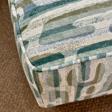 Load image into Gallery viewer, Blue/Green Sq. Ottoman
