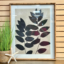 Load image into Gallery viewer, Bamboo Framed Leaf Print II
