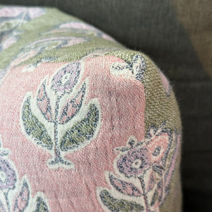 Pink/Green Floral Down Pillow