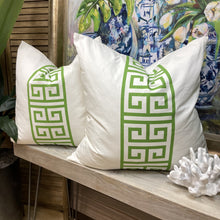 Load image into Gallery viewer, Lime Green Pattern Down Pillow
