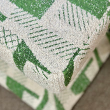 Load image into Gallery viewer, Green/Ivory Jacquard Stool
