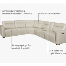 Load image into Gallery viewer, Havertys &#39;Melbourne&#39; Power Sectional
