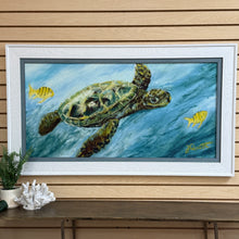 Load image into Gallery viewer, Green Turtle W/Fish Giclee
