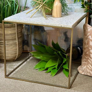 Terrazzo Top Side Table