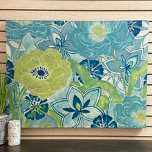 Load image into Gallery viewer, Green/Blue Floral Art
