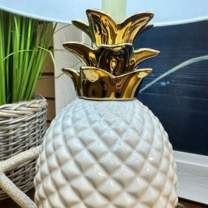 White Ceramic Pineapple Lamp