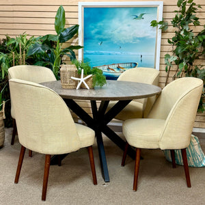 Beige Upholstered Dining Chair