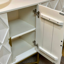 Load image into Gallery viewer, White Geometric Door Cabinet
